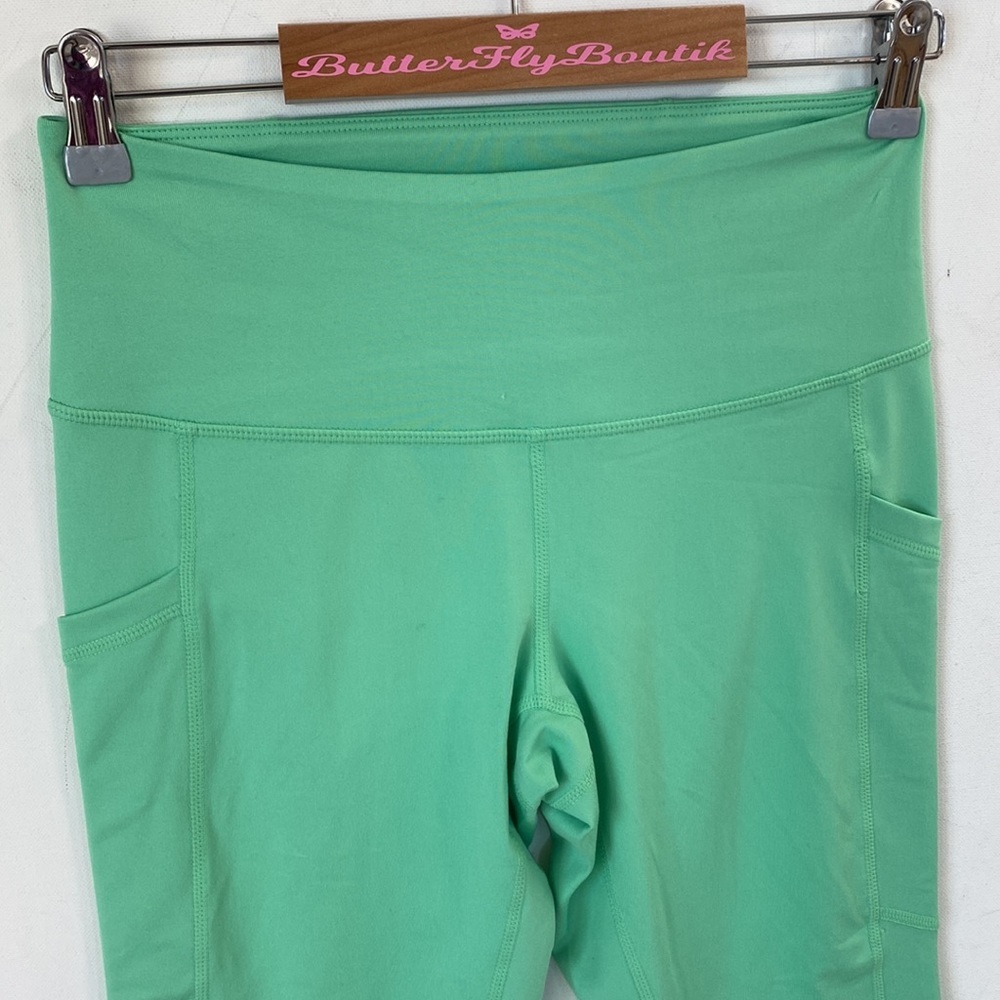 Z by Zella High Waist 7/8‎ Length Leggings with Pockets, Green Marine, Sz S, NWT - Picture 4 of 10